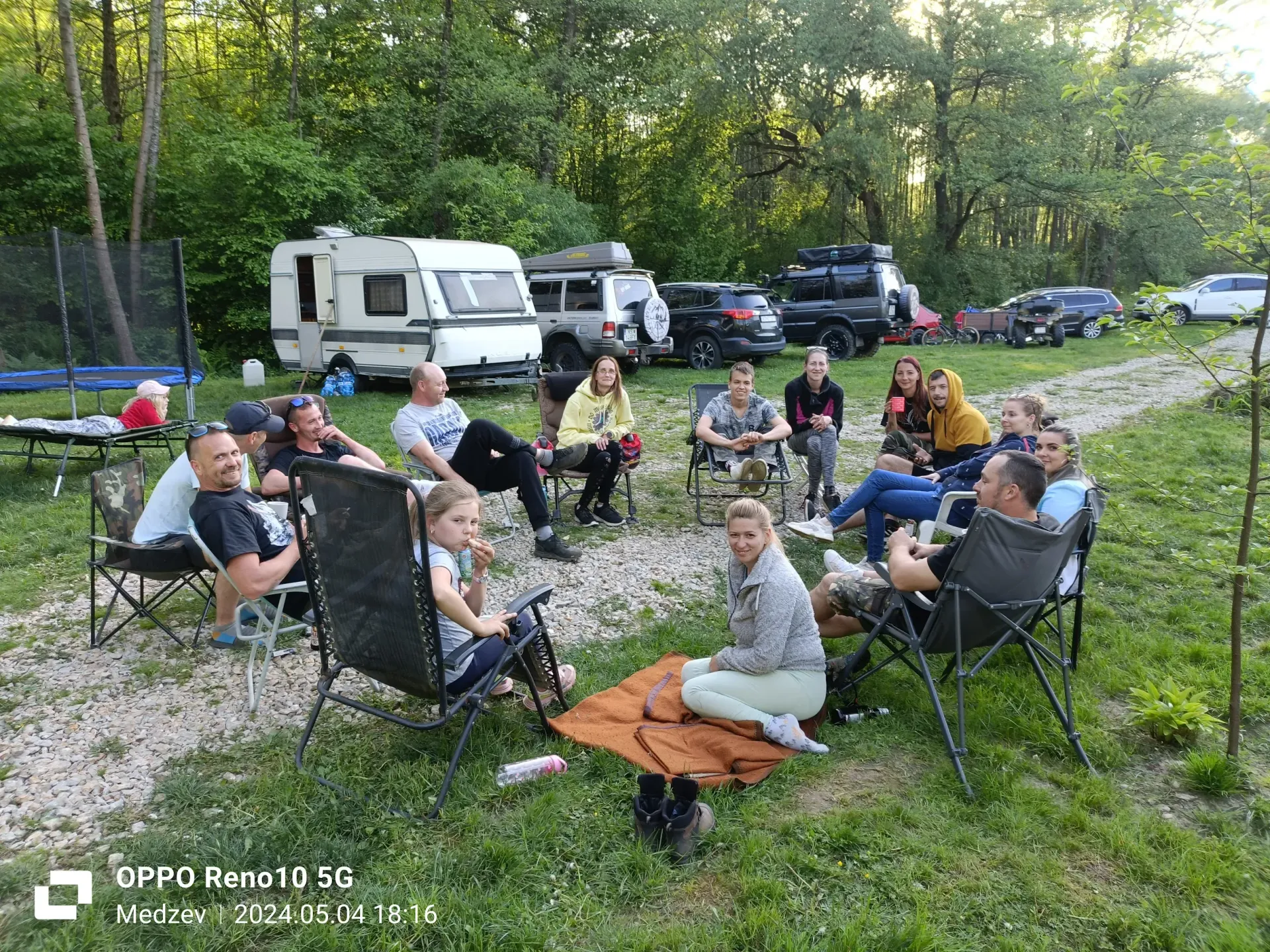 Family meeting at Hammer Lake Camp