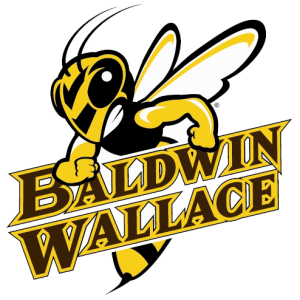 A baldwin wallace logo with a bee on it