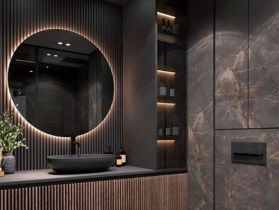 Bathroom renovation Backlit mirror
