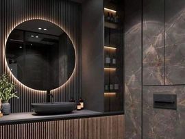 Bathroom renovation Backlit mirror
