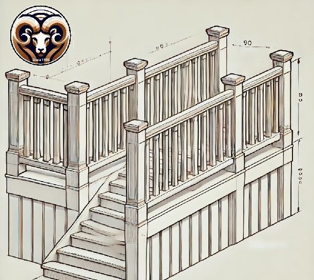 stairs with balustrade