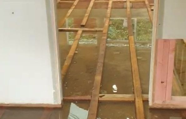 Flood damage to Plasterboard