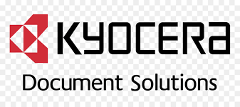 O logotipo da kyocera document solutions está em um fundo branco.