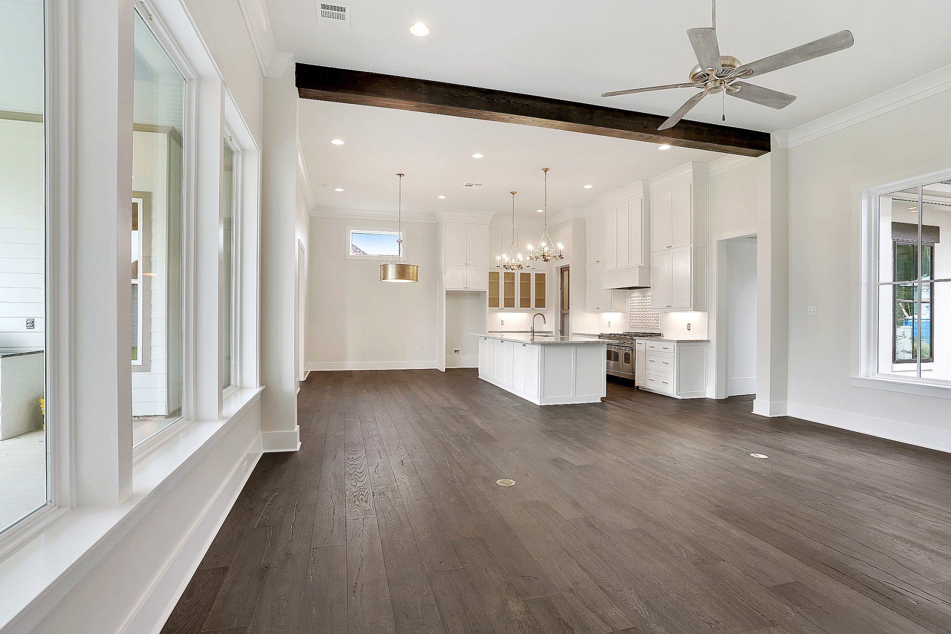 open concept living room and kitchen