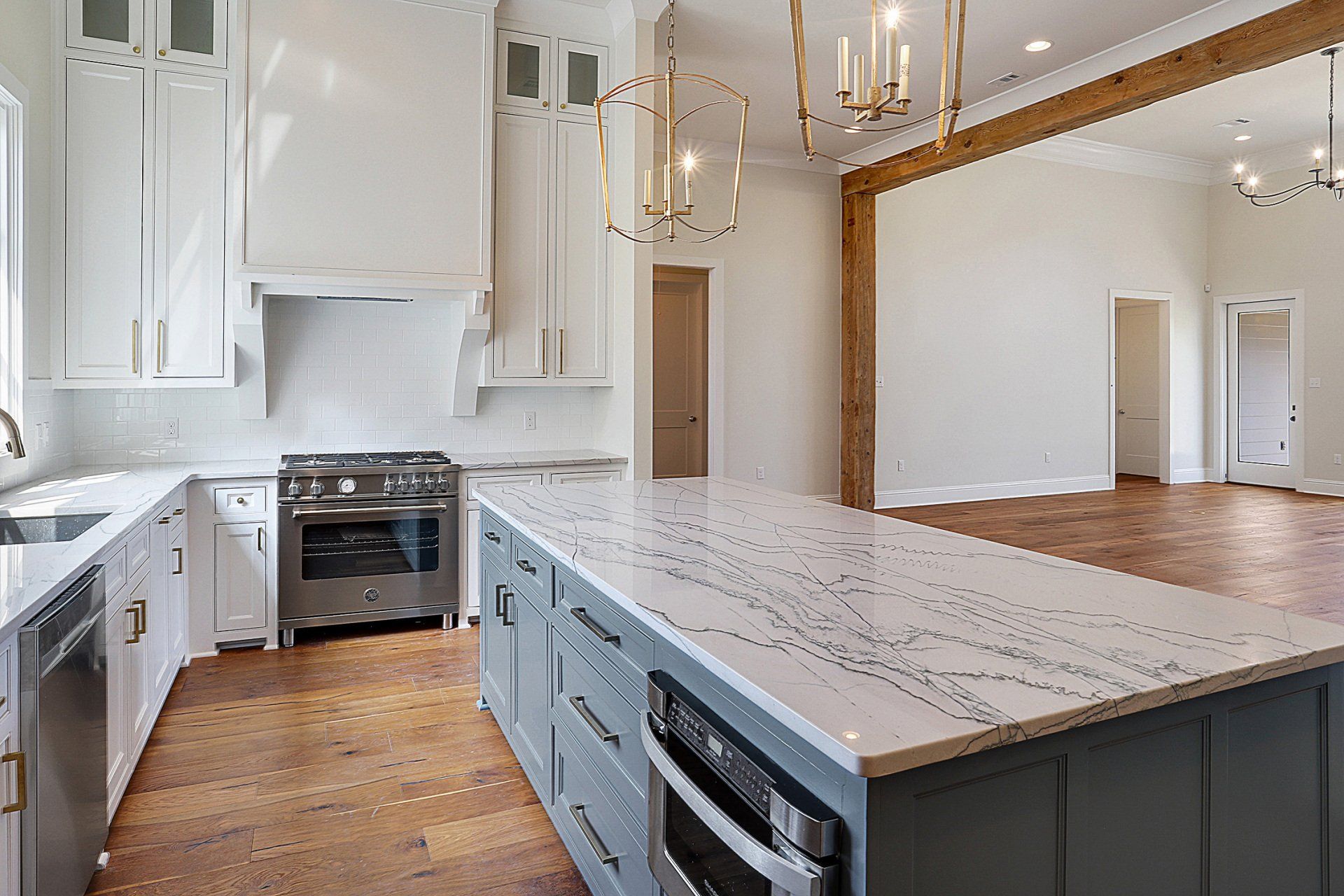 kitchen remodel with quartz counters