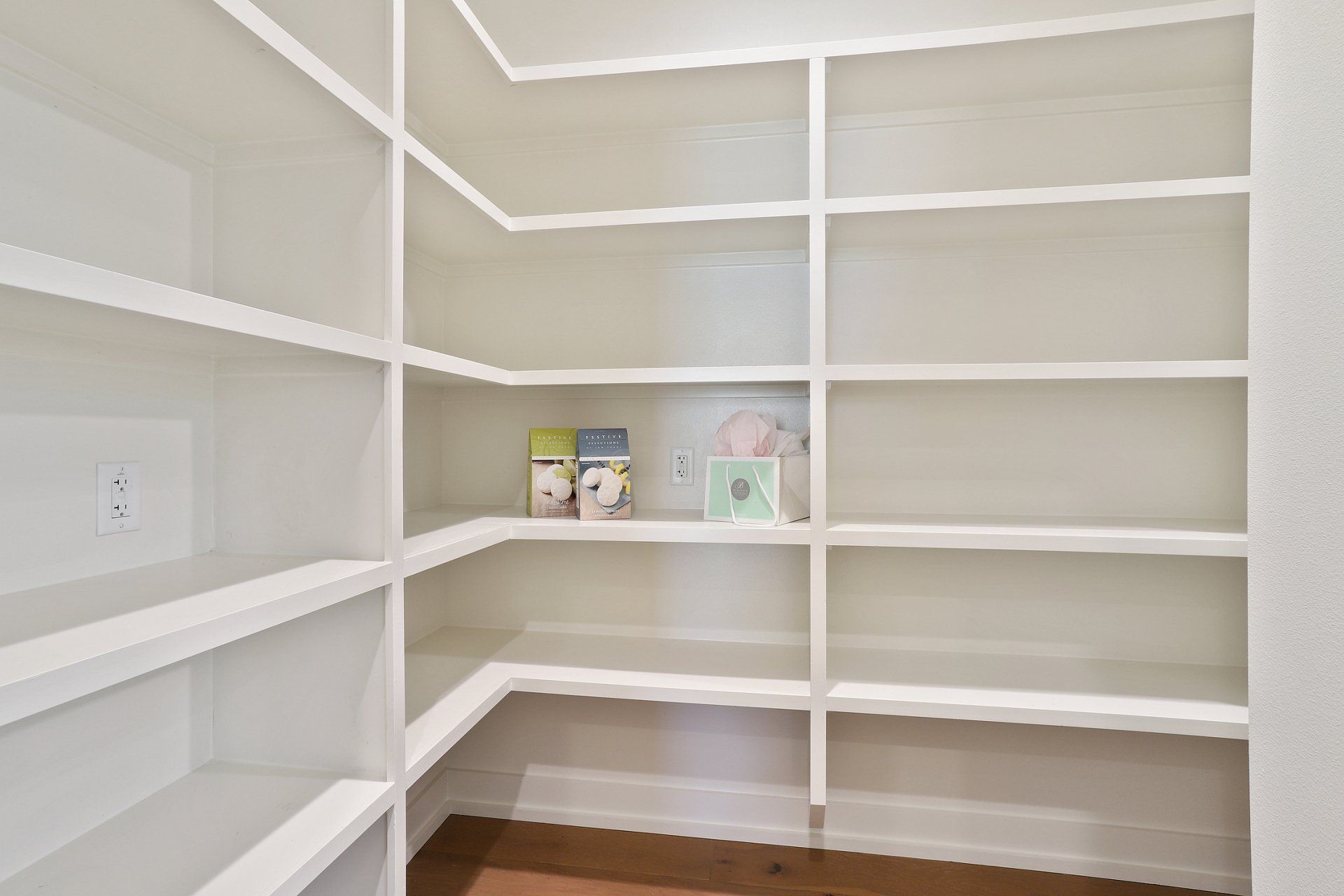 white large walk-in kitchen pantry