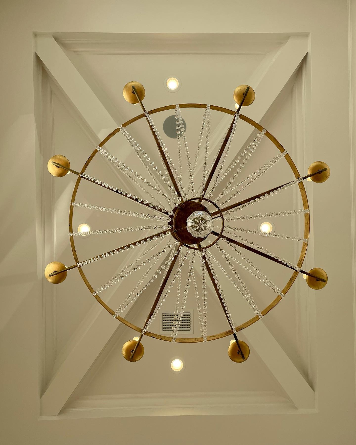 renovated home with large chandelier