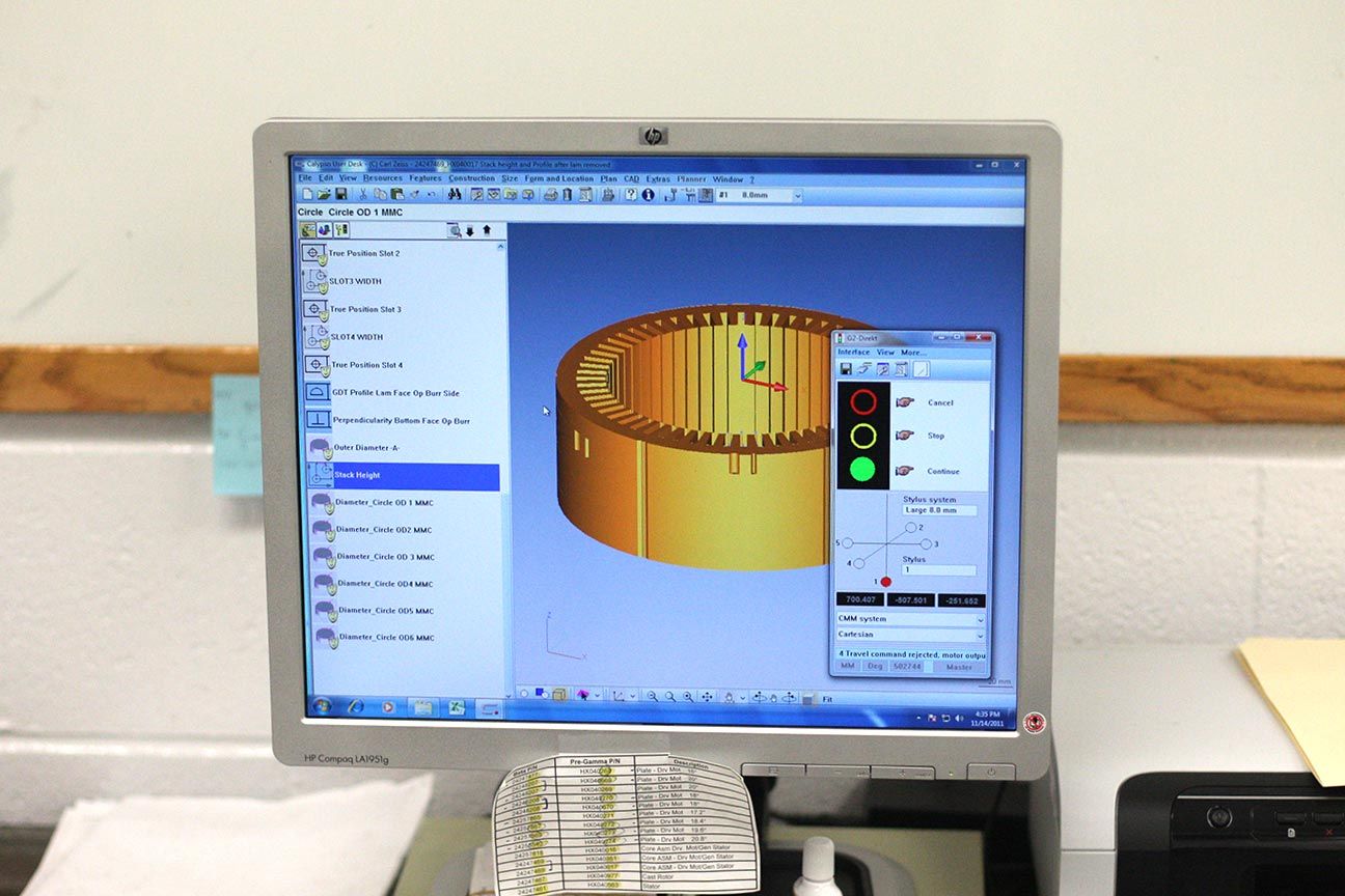 Vision software for rapid quality control measuring of electrical steel laminations and Rotor Stator Cores and Transformer Cores