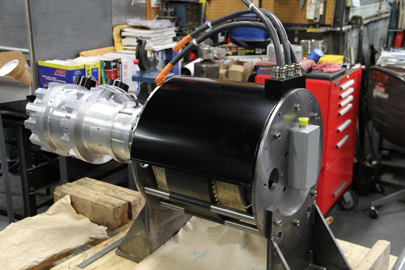 Assembled HEV EV Traction Drive Motor made in the USA by Orchid