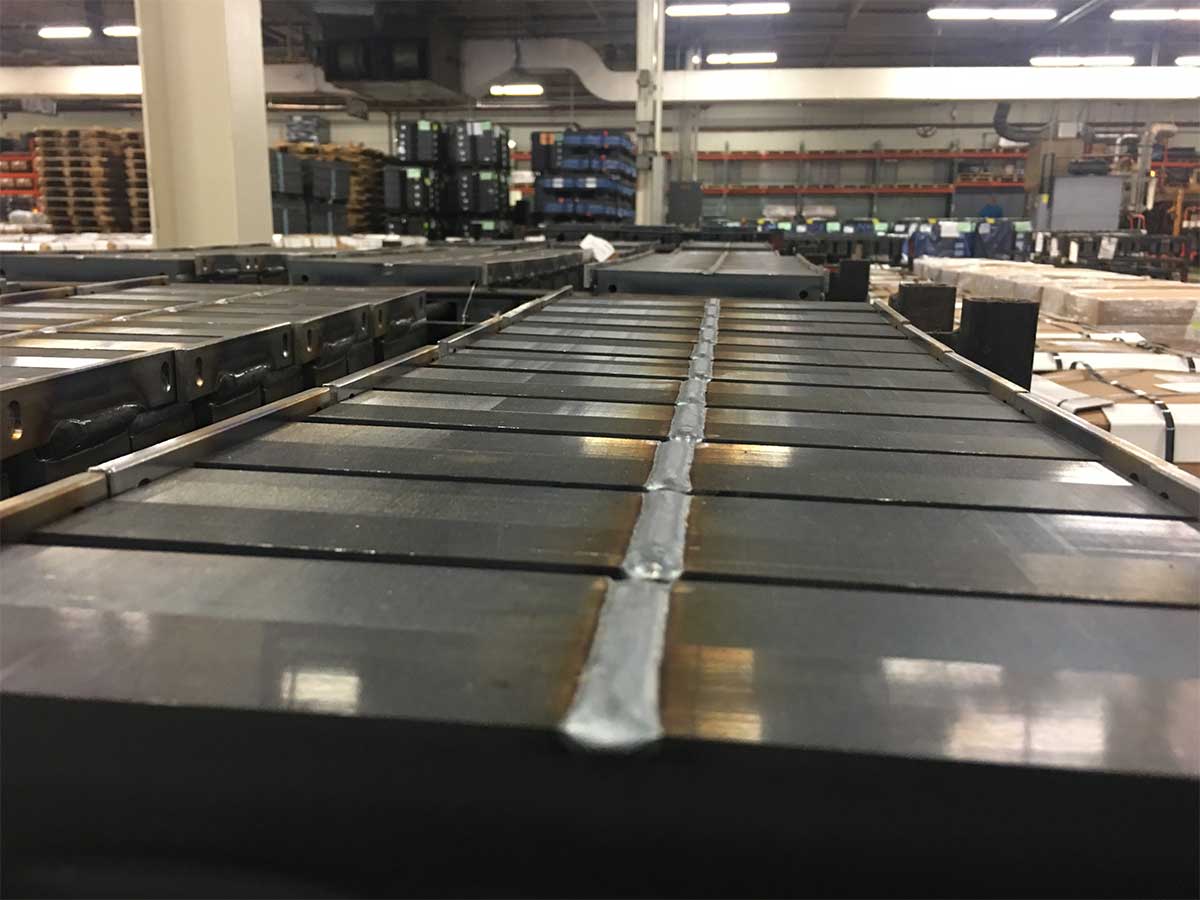 Large inventory of welded power transformer lamination cores made from electrical steel laminations