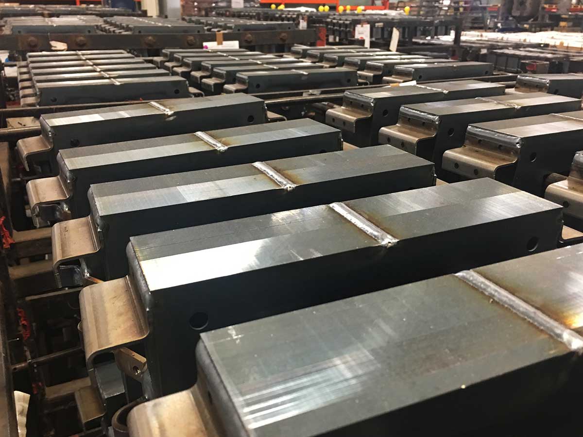 Large inventory of welded power transformer cores made from electrical steel laminations