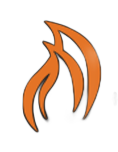 Orange flame icon.
