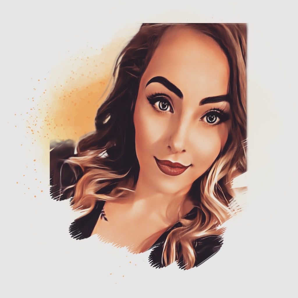 A painting of a woman with a tattoo on her neck