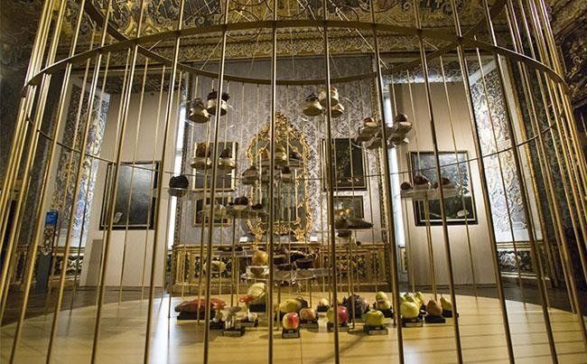 voliera Palazzo Madama in metallo