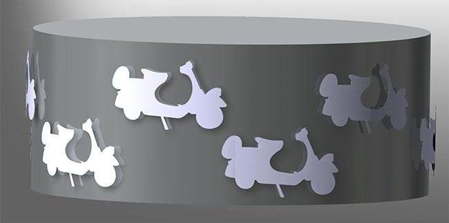 sagoma Vespa su lamiera