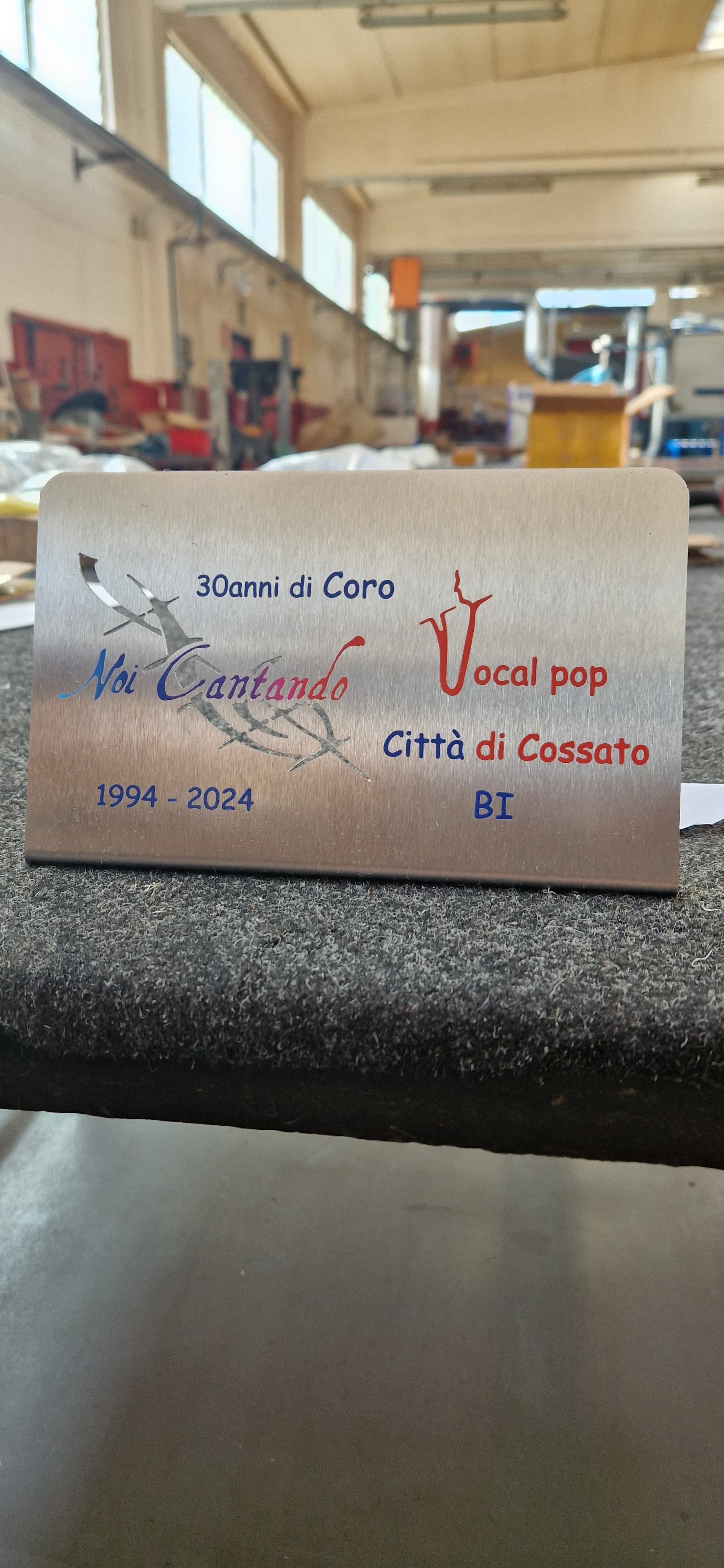 targhetta coro brovetto a biella