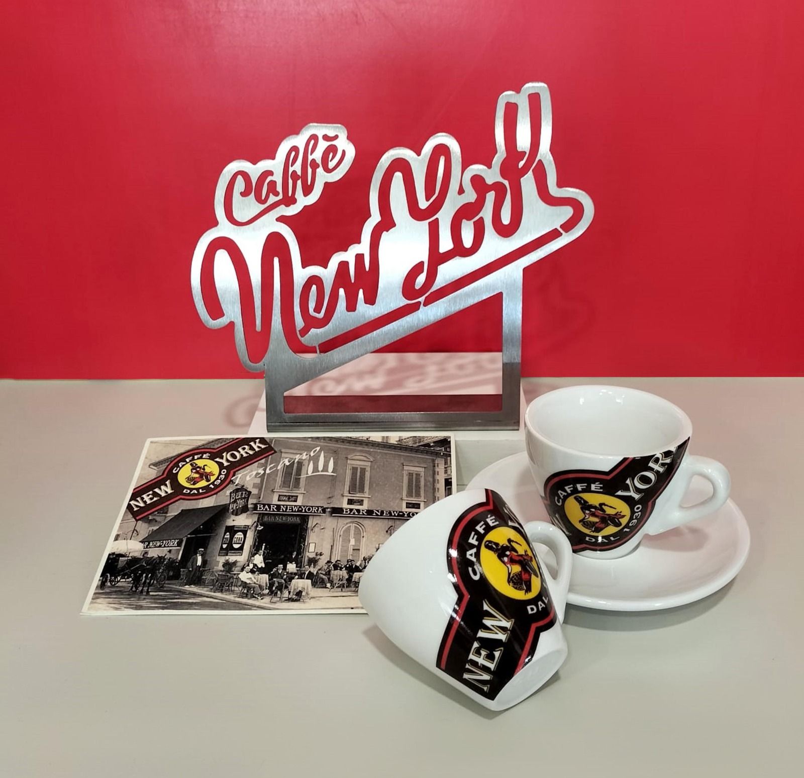 targhetta metallo New York Biella Brovetto