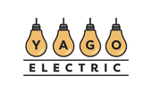 Logo of YAGO ELECTRIC: Four lightbulbs with letters spelling 