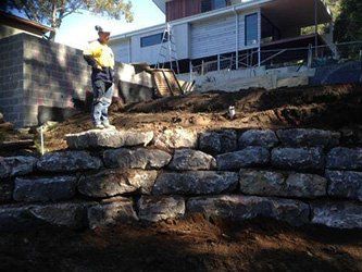 Retaining walls — Earthmoving Services in Tomerong, NSW