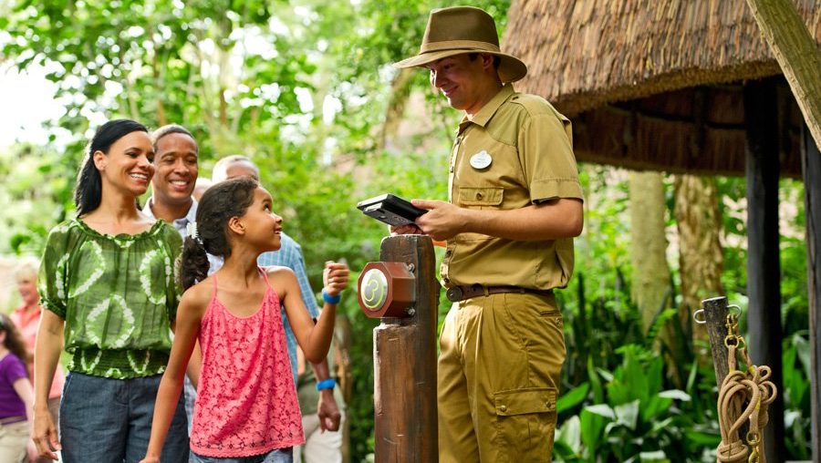 Disney FastPass+ Check-in Post at Kilimanjaro Safari in Animal Kingdom