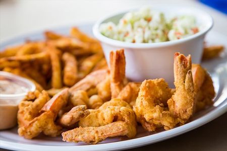 Fried Shrimp with Fries and Coleslaw — Milwaukee, WI — Gold Rush Chicken
