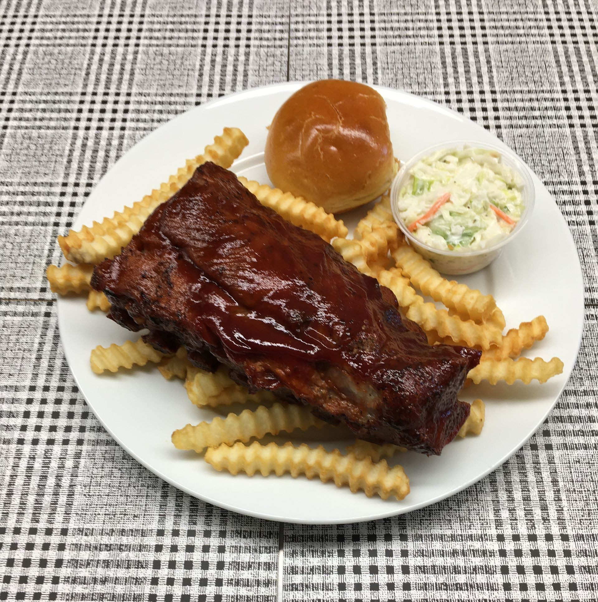 Barbecue Ribs with Fries and Bread — Milwaukee, WI — Gold Rush Chicken