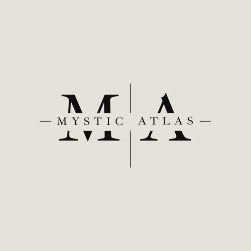 Logo: “MA” monogram in a serif font, split by a vertical line, with “MYSTIC ATLAS” below.