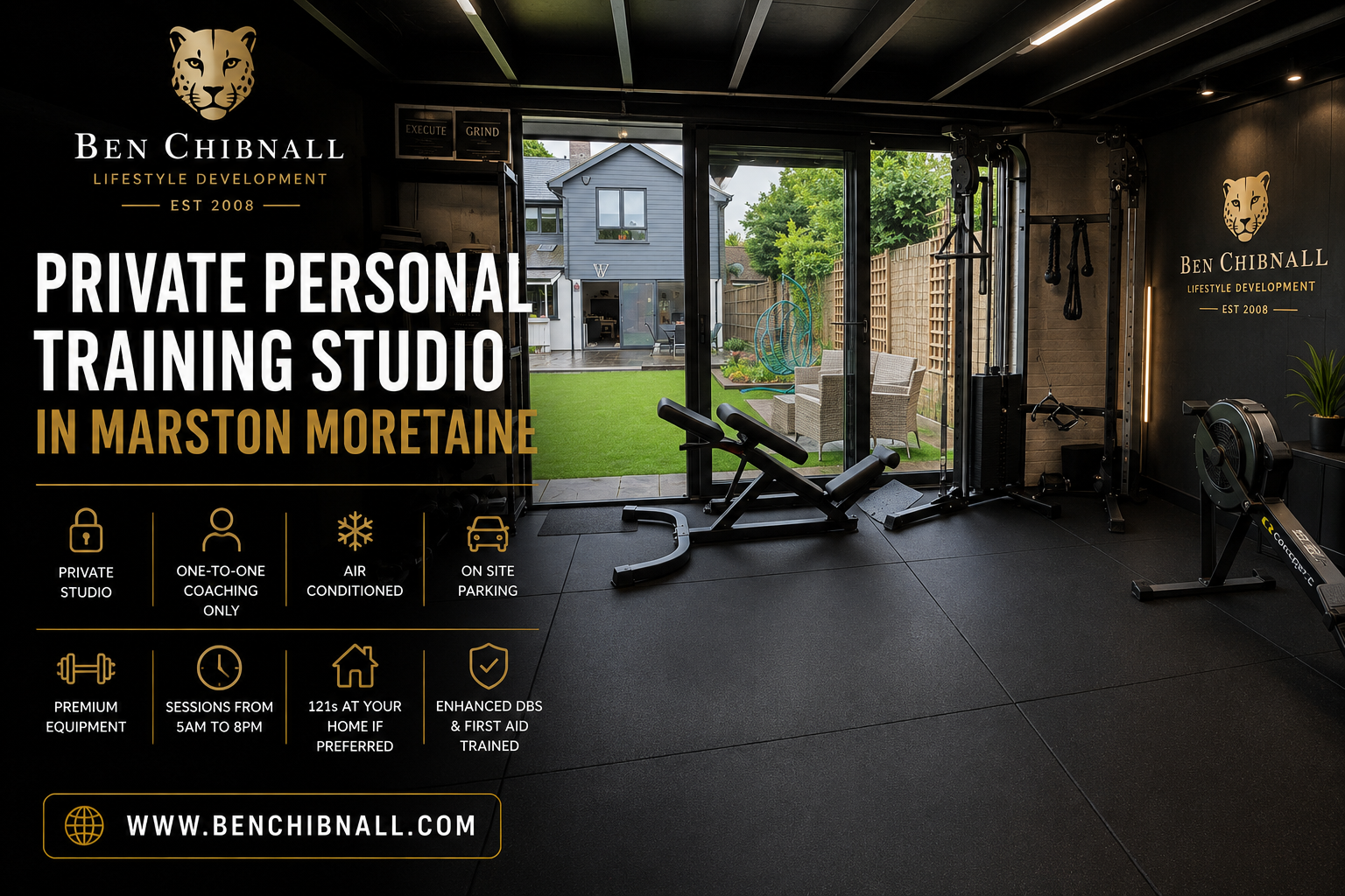 Personal Training In Marston Moretaine. Personal Training In Woburn. Personal Training In Tring. Personal Training In Berkhamsted. Ben Chibnall Personal Trainer Berkhamsted. Home Personal Training sessions in Tring. Home personal training sessions in Berkhamsted. Private personal training studio in Marston Moretaine, Bedford Road. Weight loss in Tring. Weight loss in Marston Moretaine. Weight loss in Berkhamsted.