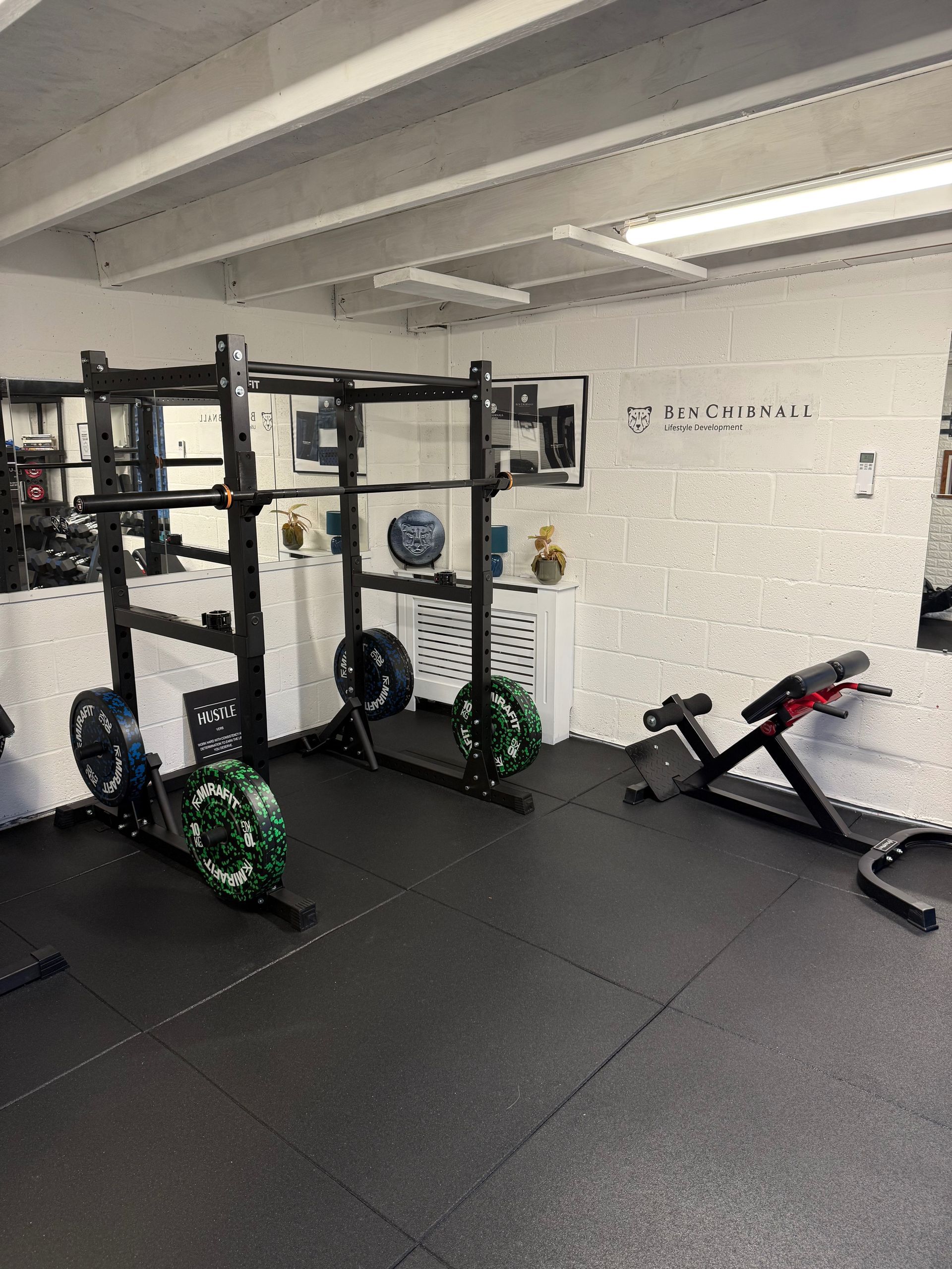 Home gym. Air conditioning. Ben Chibnall. Personal training. Fat loss. body transformations in Marston Moretaine. Fat loss in Woburn. One to one training in Tring, Berkhamsted, Marston Moretaine and Woburn. Top personal training. 