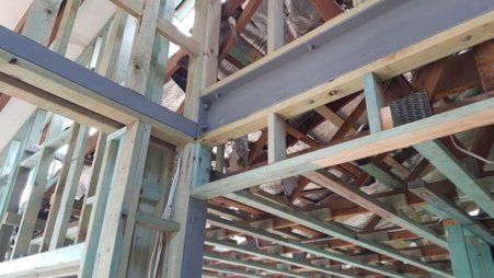 Wood Home Frame Under Construction — Acheson Building Certification In Coffs Harbour NSW