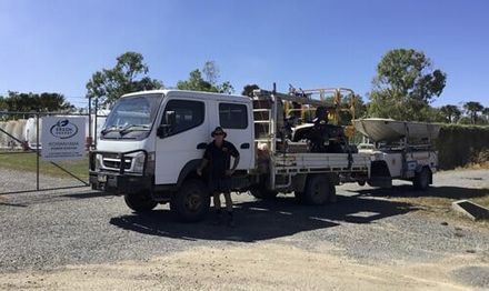 Man and truck — Painting  Services in Cairns, QLD