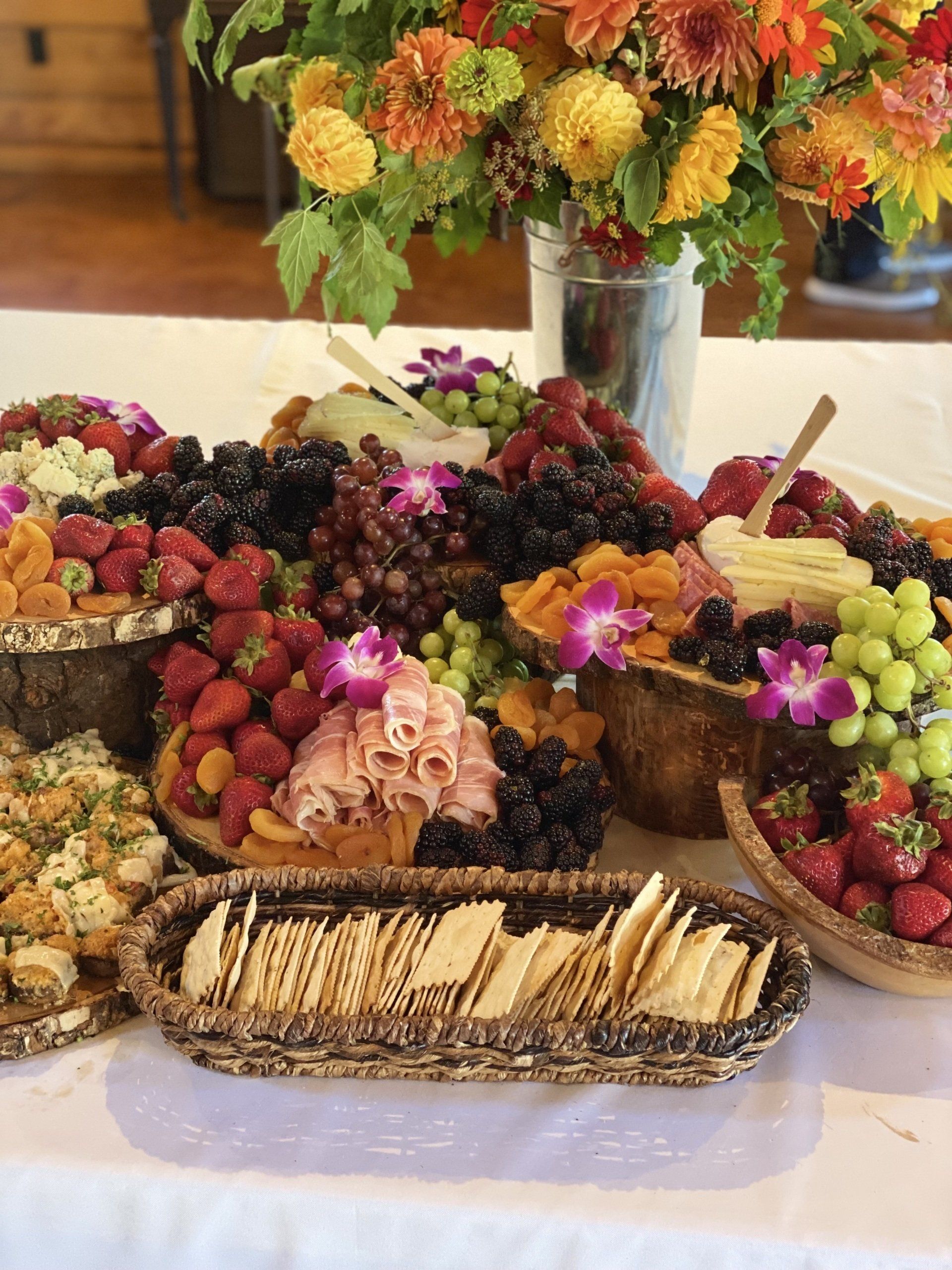 Catering table is set on Whidbey Island.