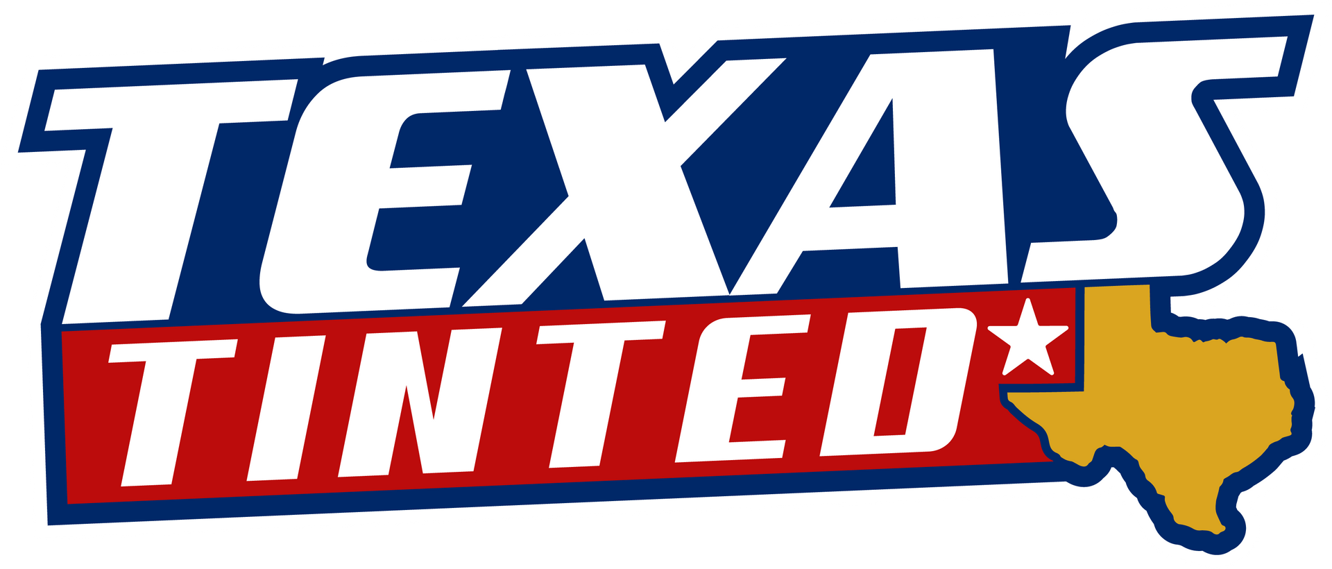 A logo for texas tinted with a map of texas