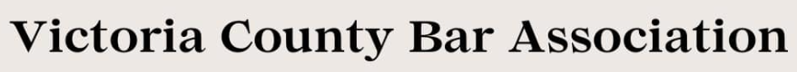 A logo for the victoria county bar association