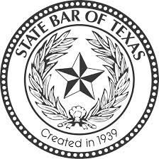 The state bar of texas seal is black and white and created in 1939.