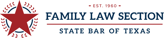 A logo for the family law section state bar of texas