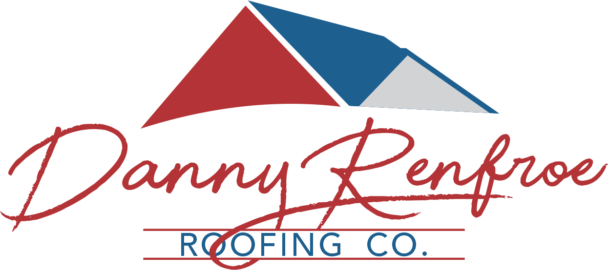 a logo for danny renfroe roofing company