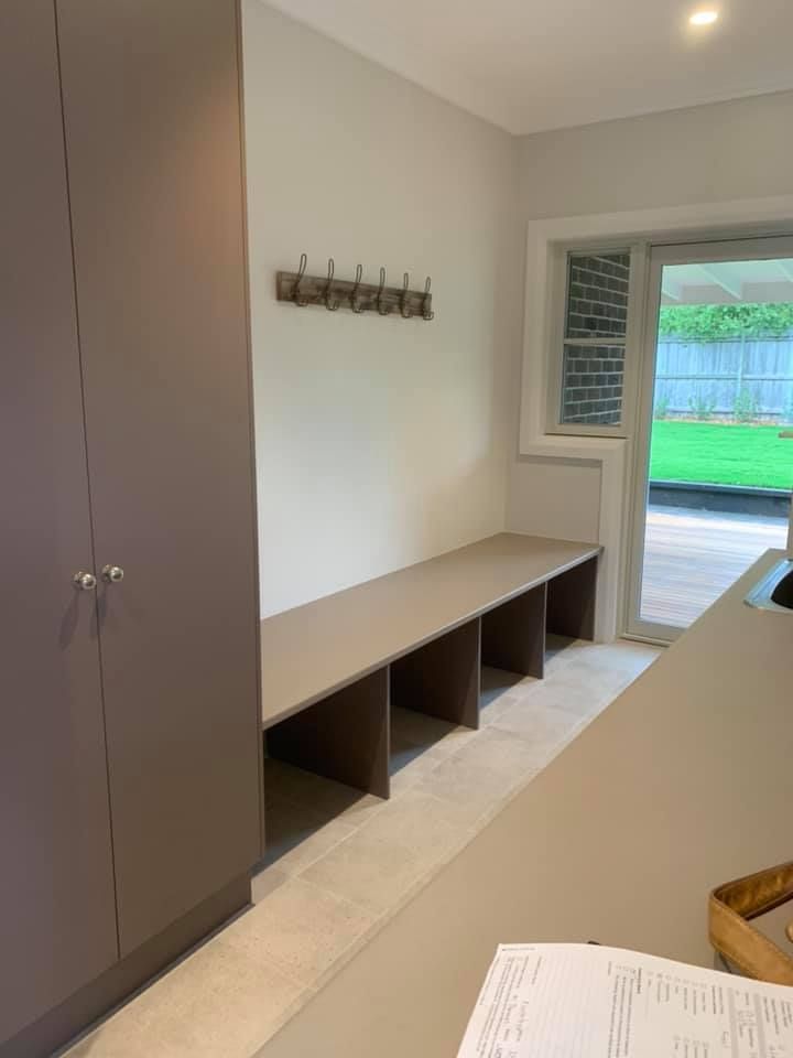 A Room with A Bench and A Sliding Glass Door — GMT Builders Pty Ltd in Berrima, NSW
