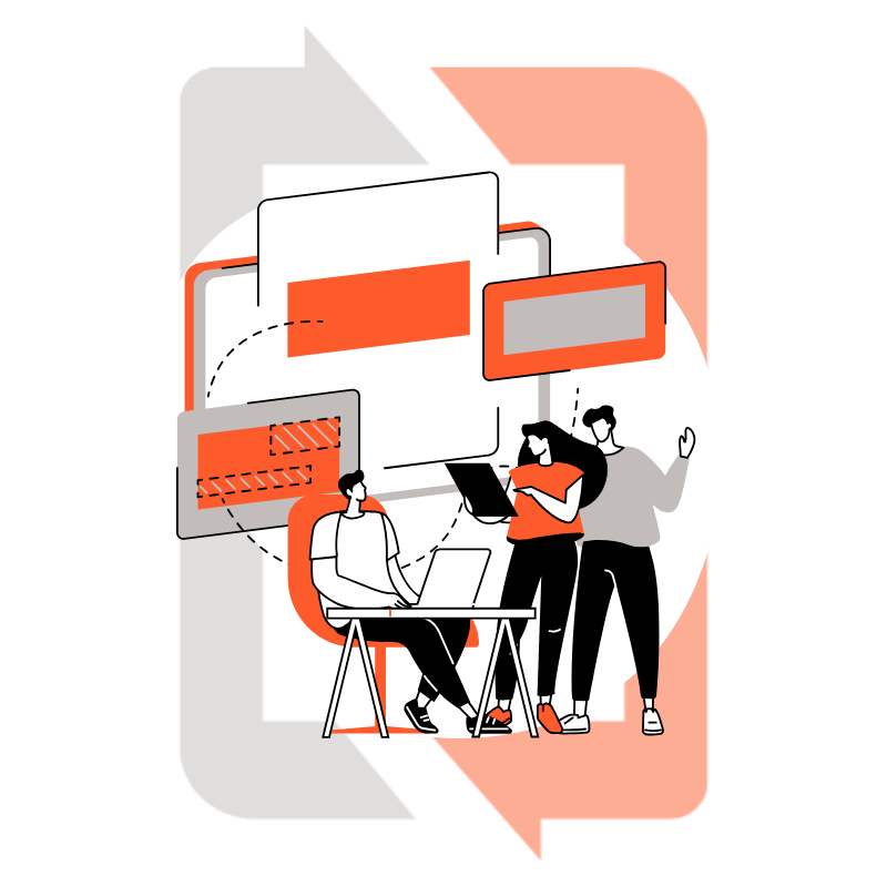 Arrangement of lifestyle photos, including a phone displaying a building, a laptop, and quotes.