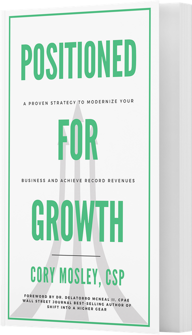 A book titled positioned for growth by cory nosley csp