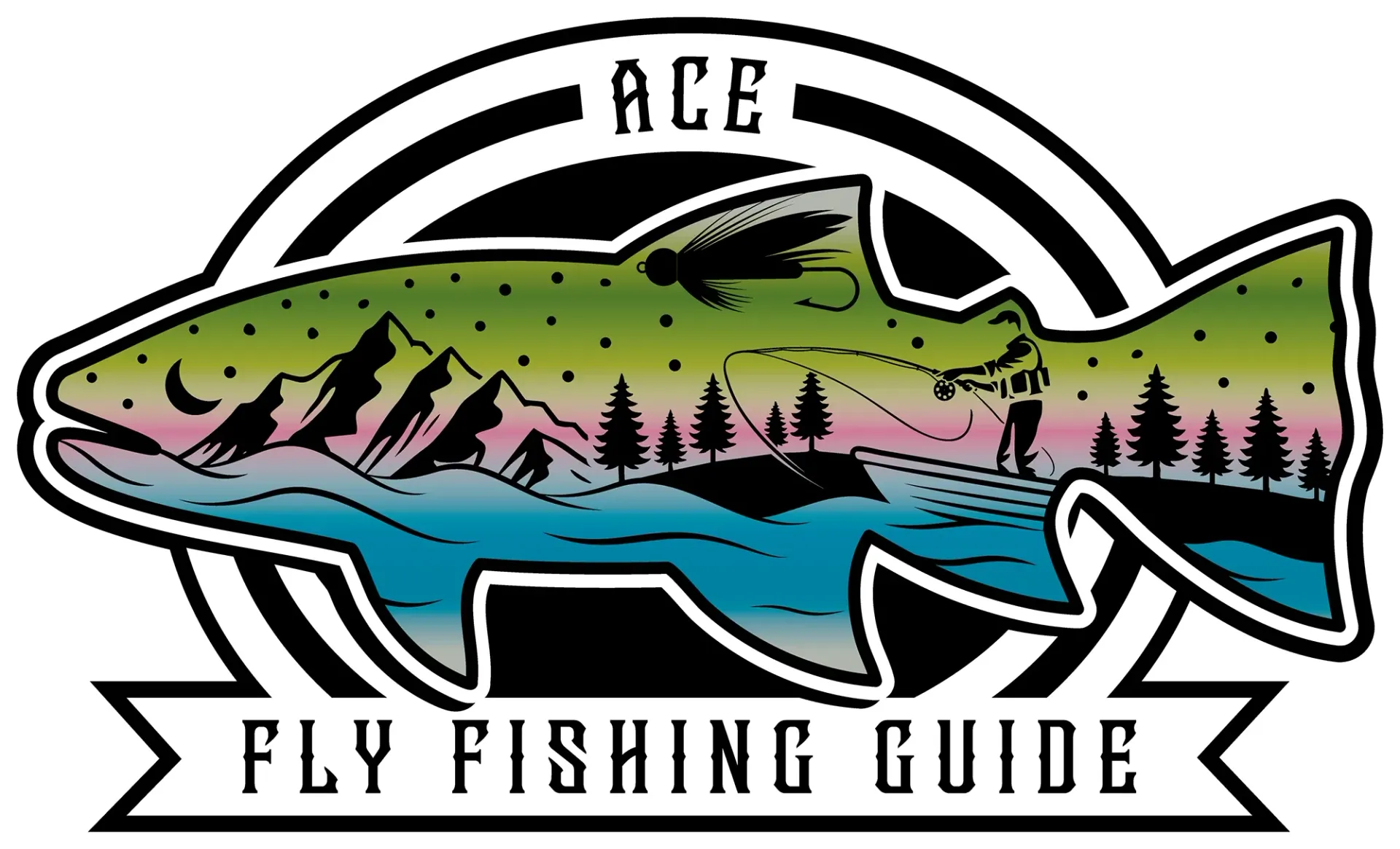 Ace Fly Fishing Guide Logo