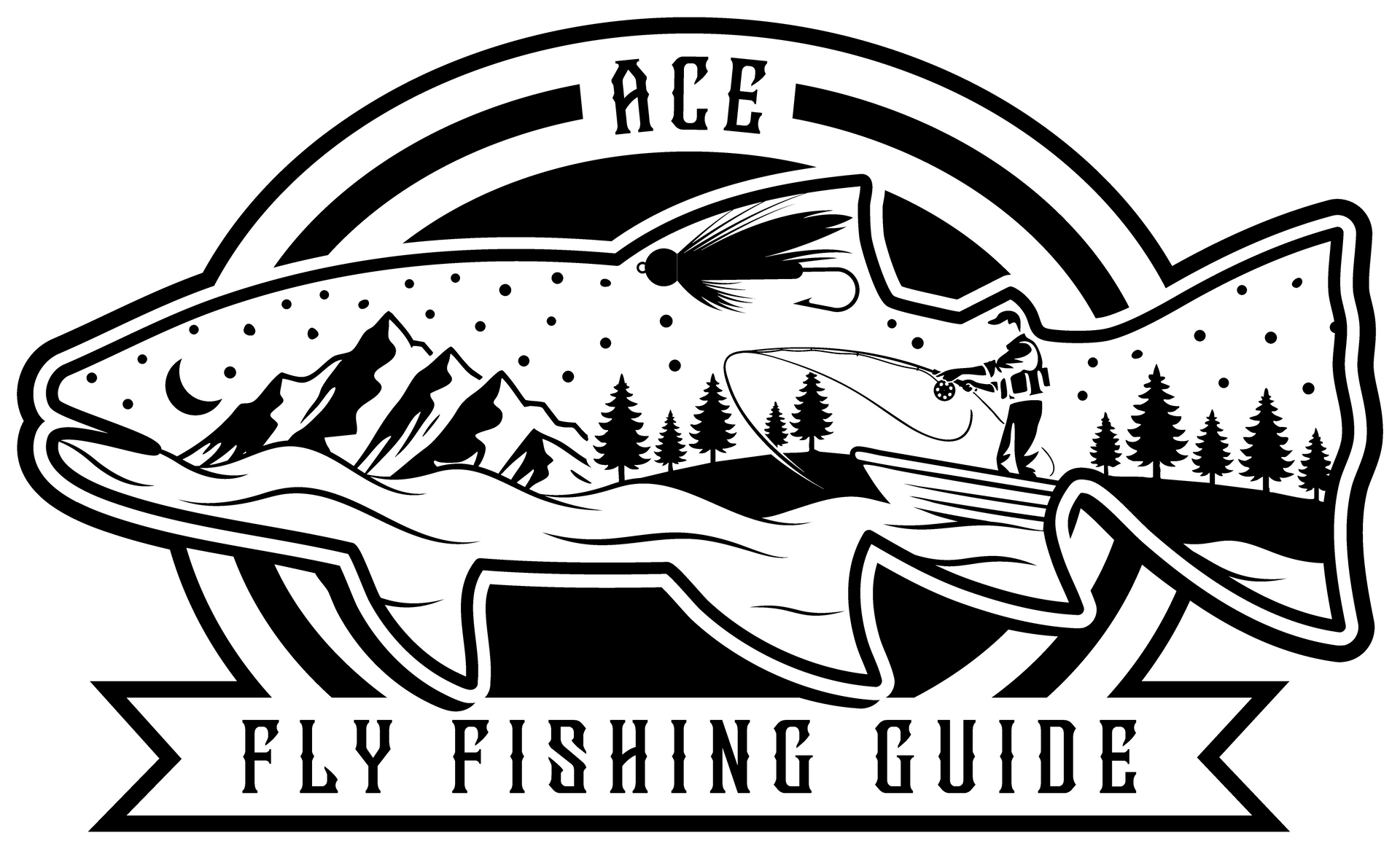 Ace Fly Fishing Guide Logo