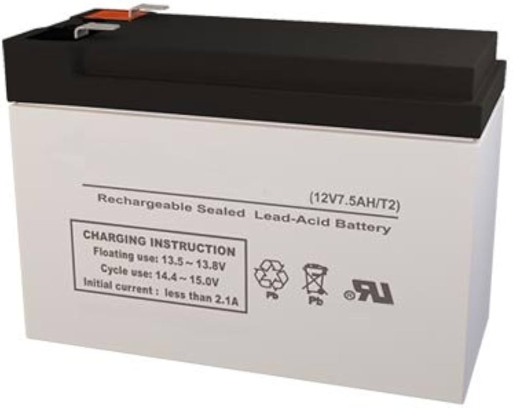 A rechargeable sealed lead acid battery with a charging instruction