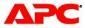 The word apc is written in red letters on a white background.