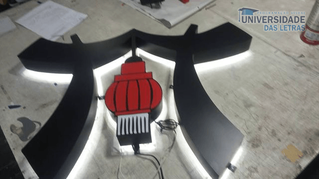 Letras de chapa galvanizada com LEDS Rio de Janeir