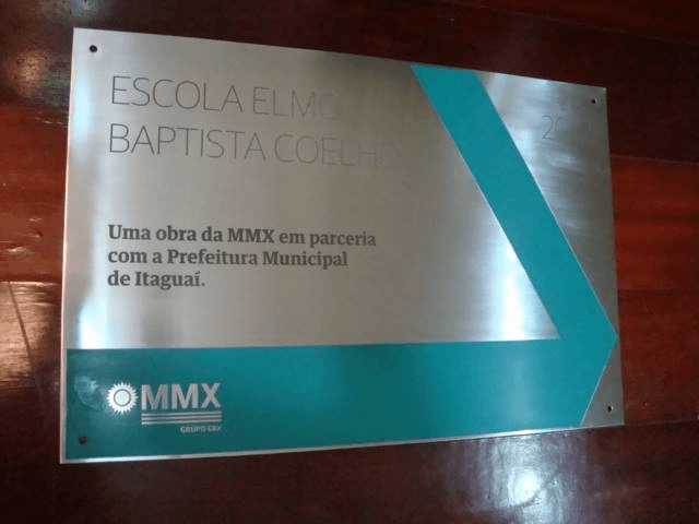 Placa de Inauguração em Aço