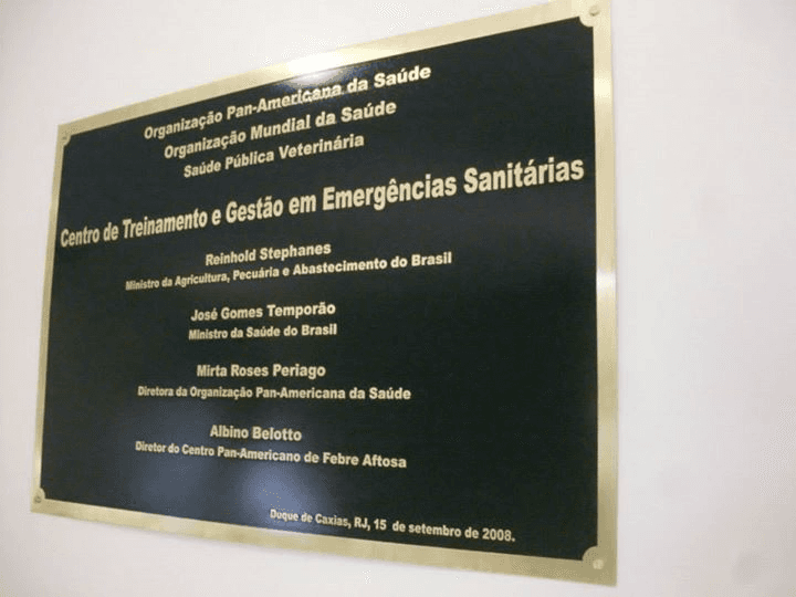 Placa de Inauguração em Latão