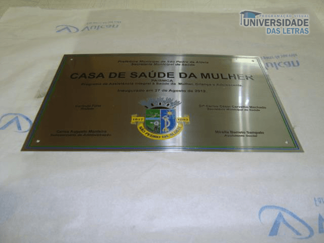 placas comemorativas em aço rio de janeiro