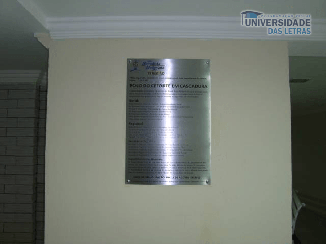 placas de inauguração em aço com foto corrosão