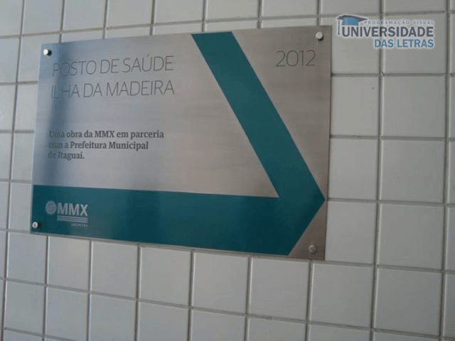 placa de inauguração em aço rj